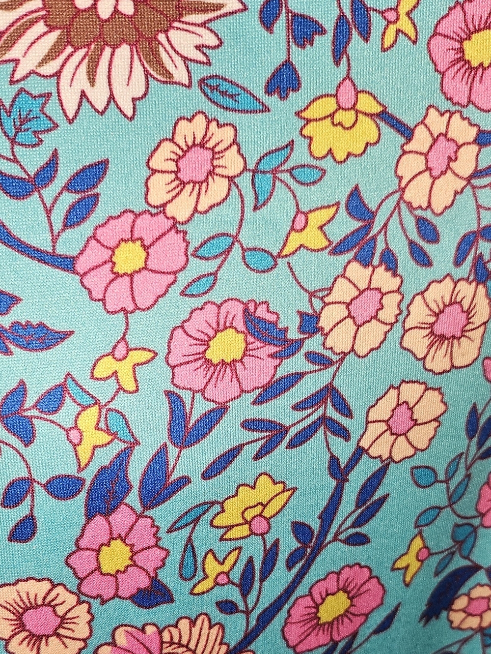 Hount Turquoise Floral Maxi Dress Large - Picture 10 of 10